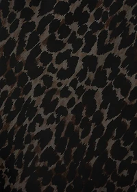 Animal-print v-neck dress