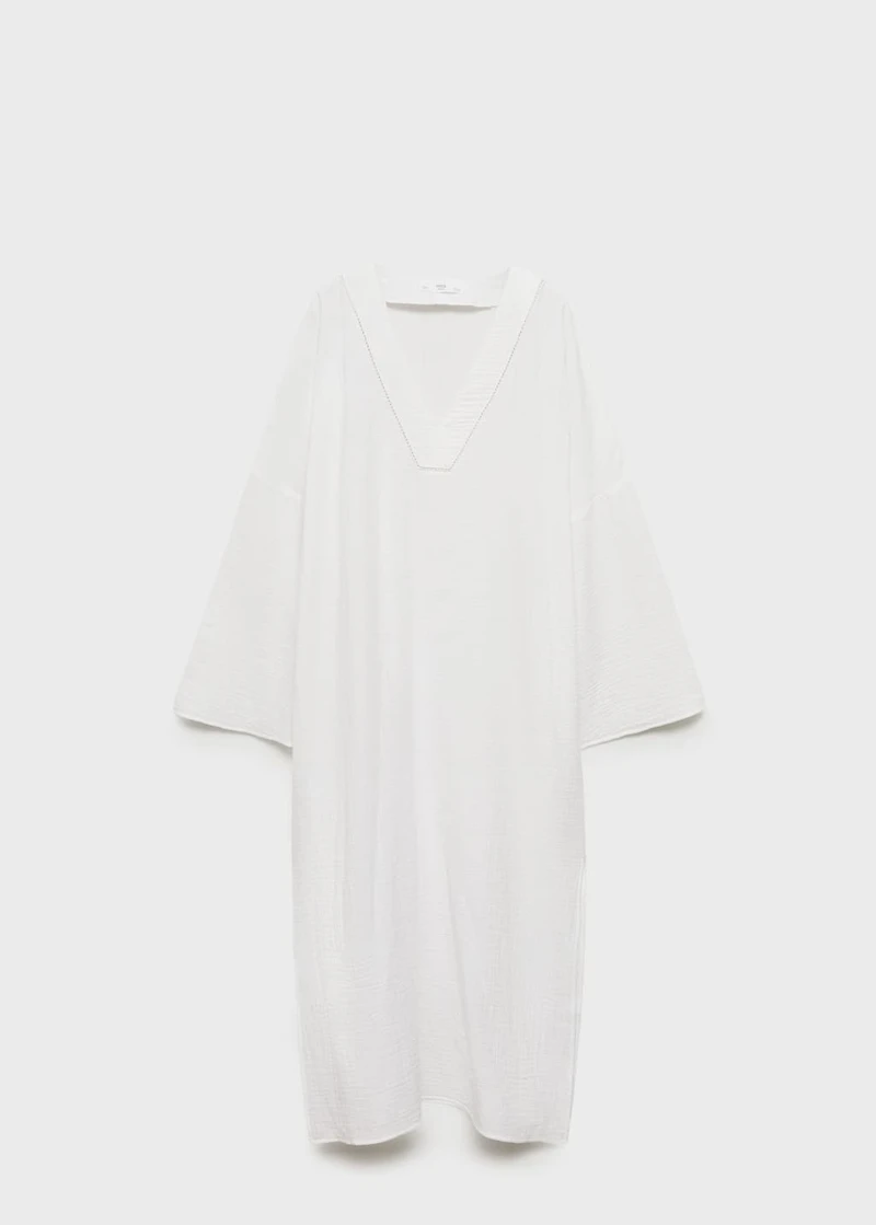 Oversized pajama caftan