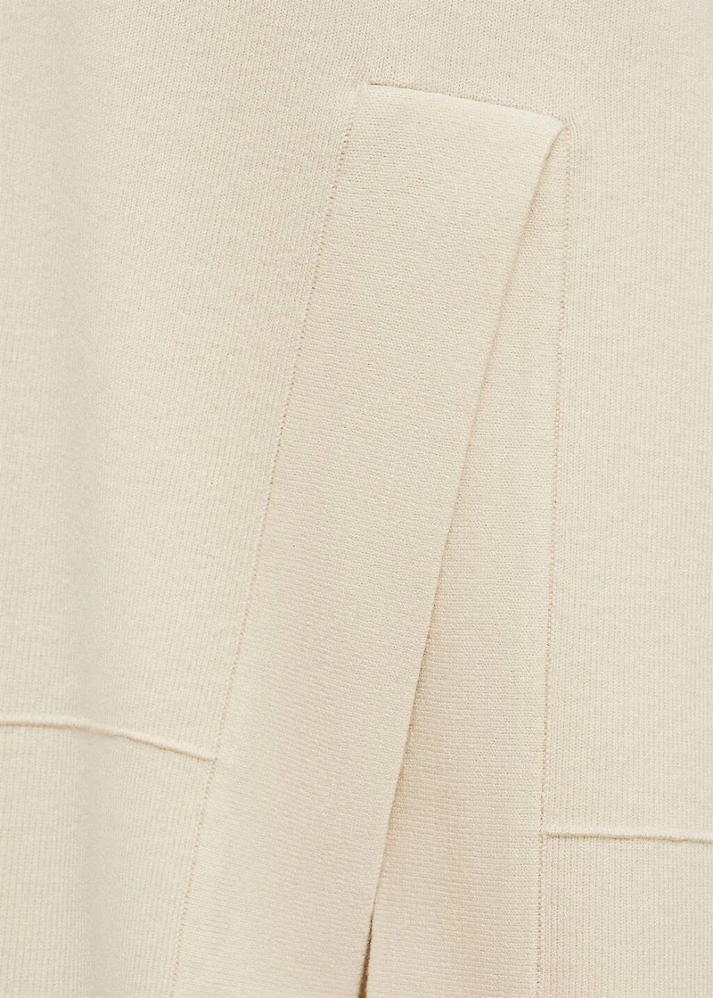 Rib-knit hoodie sweatshirt