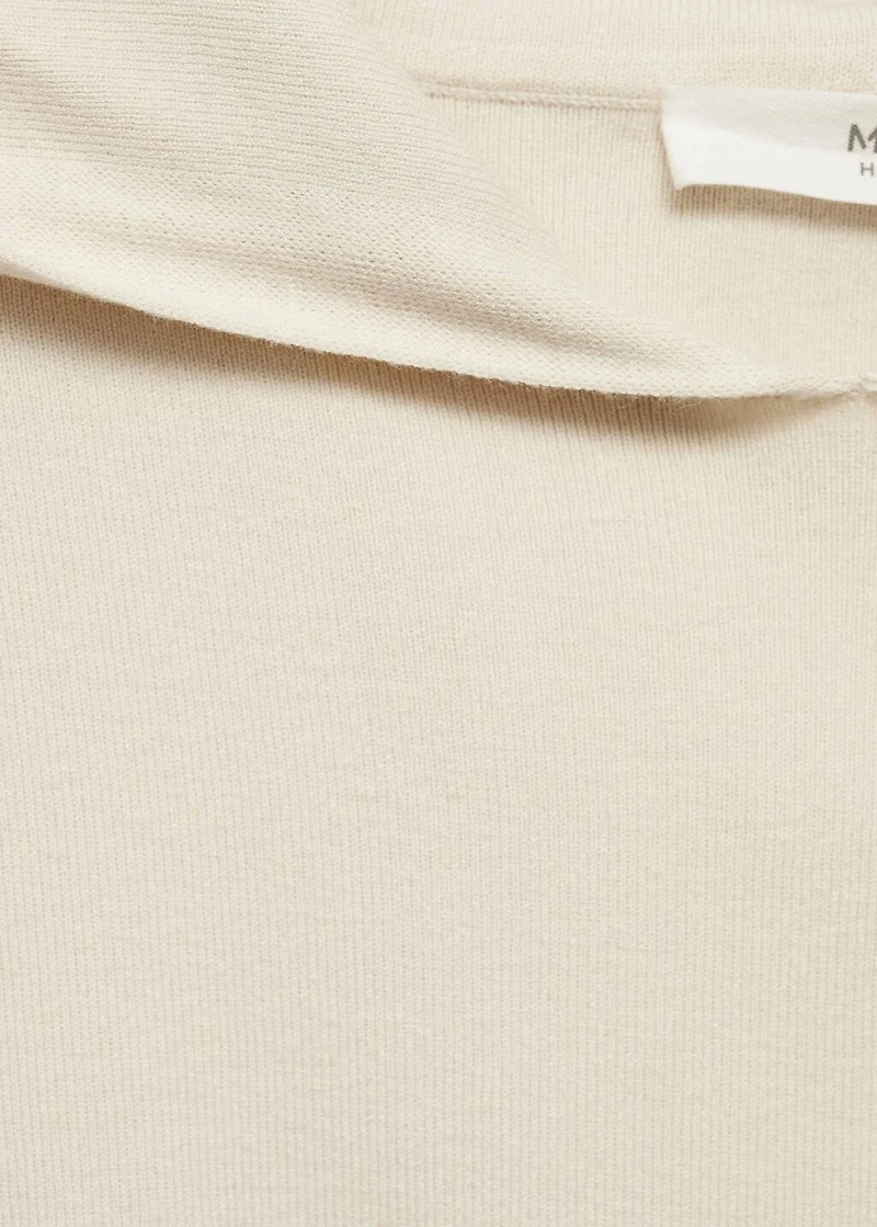 Rib-knit hoodie sweatshirt