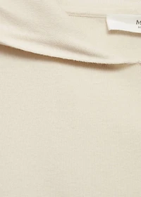 Rib-knit hoodie sweatshirt