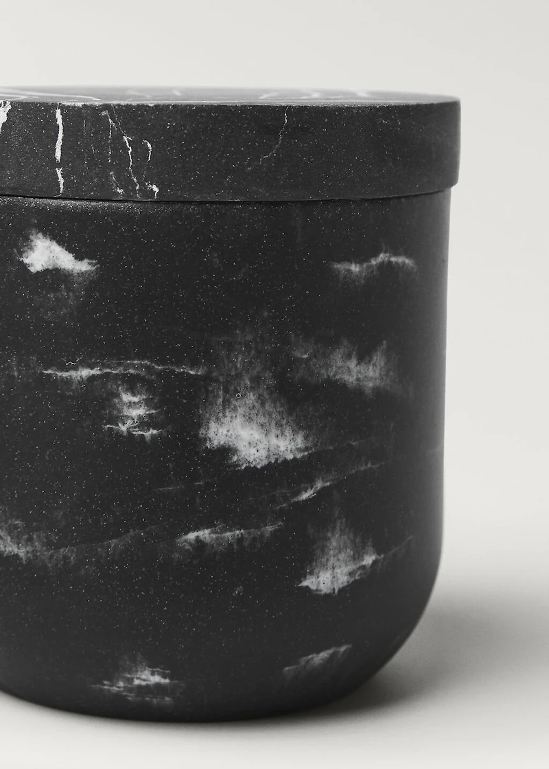 Marble-effect bathroom jar