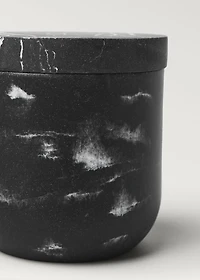 Marble-effect bathroom jar