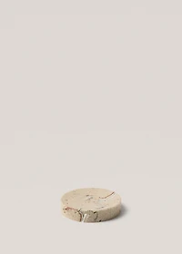 Marble-effect resin soap dish