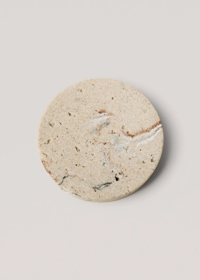 Marble-effect resin soap dish