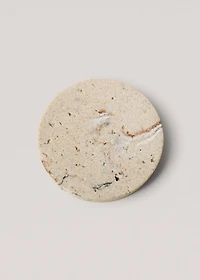 Marble-effect resin soap dish
