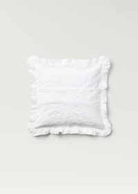 Jacquard cotton floral pillowcase 50x50 cm