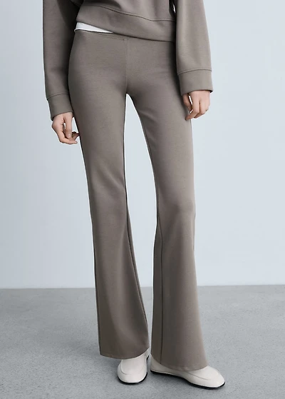 Flared knitted pants