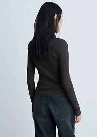 Zipped knit cardigan