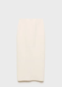 Wool-blend midi-skirt