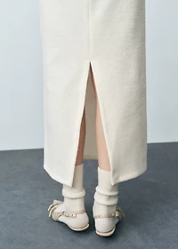 Wool-blend midi-skirt