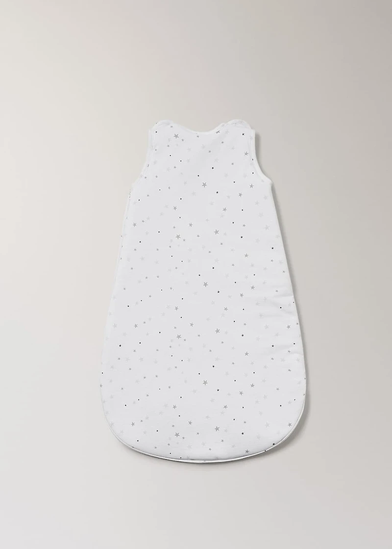 Baby sleeping bag with embroidered stars