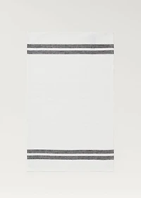 Waffle-linen striped dish cloth
