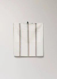 Cotton yarn-dyed striped apron