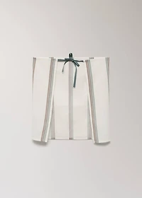 Cotton yarn-dyed striped apron