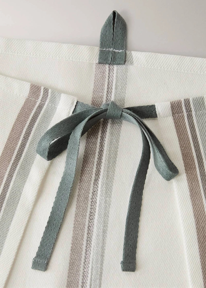 Cotton yarn-dyed striped apron