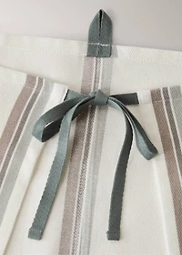 Cotton yarn-dyed striped apron