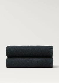 Carded wool blanket