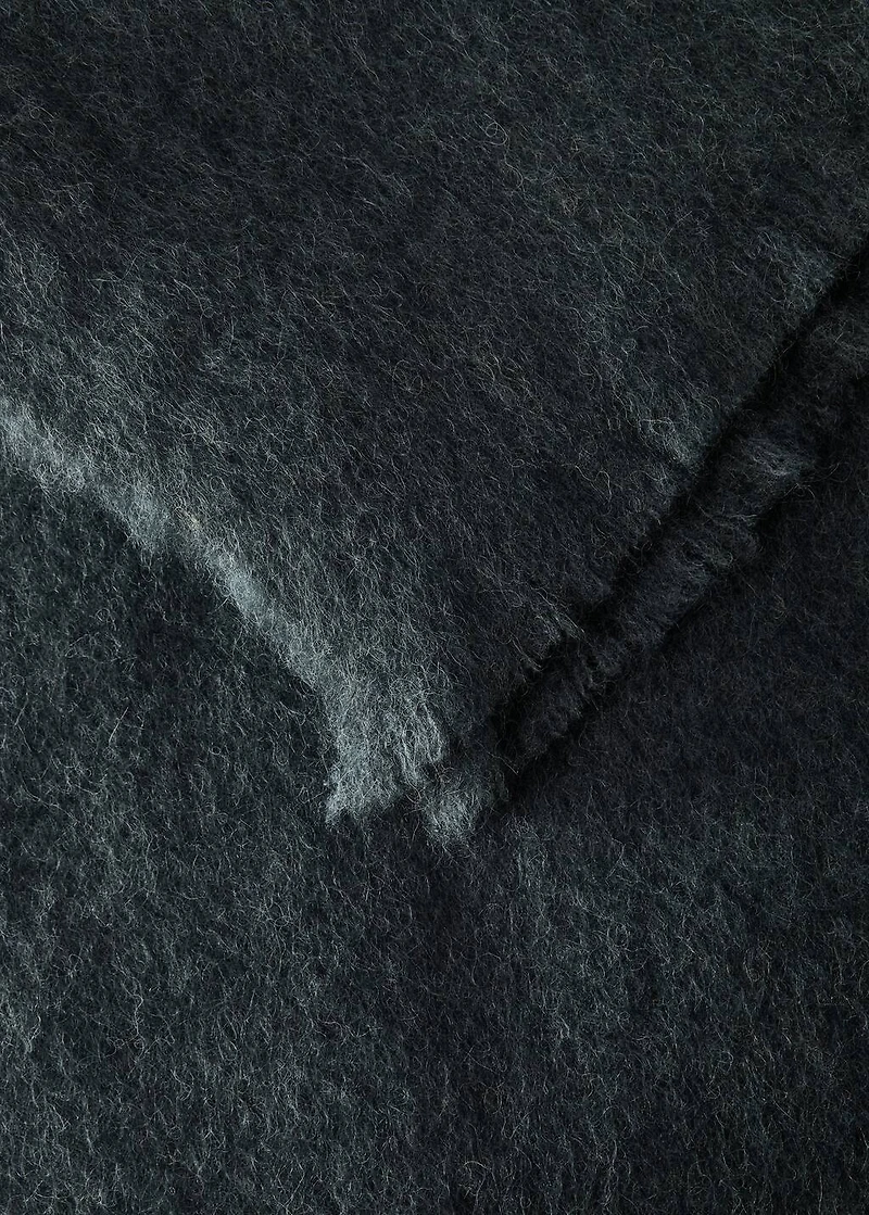 Carded wool blanket
