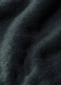 Carded wool blanket