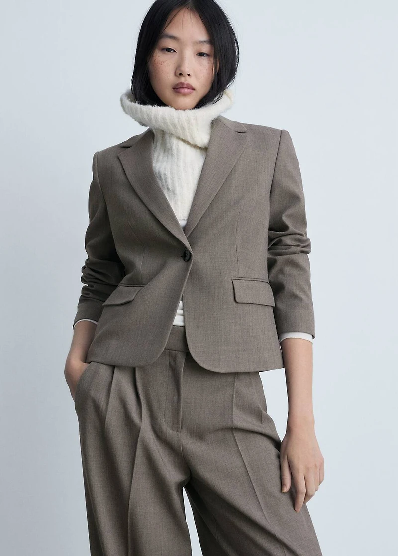 Wide leg suit pants