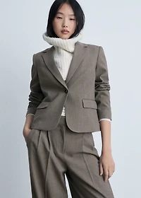 Wide leg suit pants