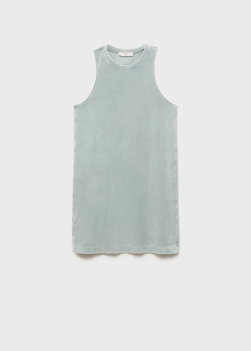 Overdyed terry cotton nightgown