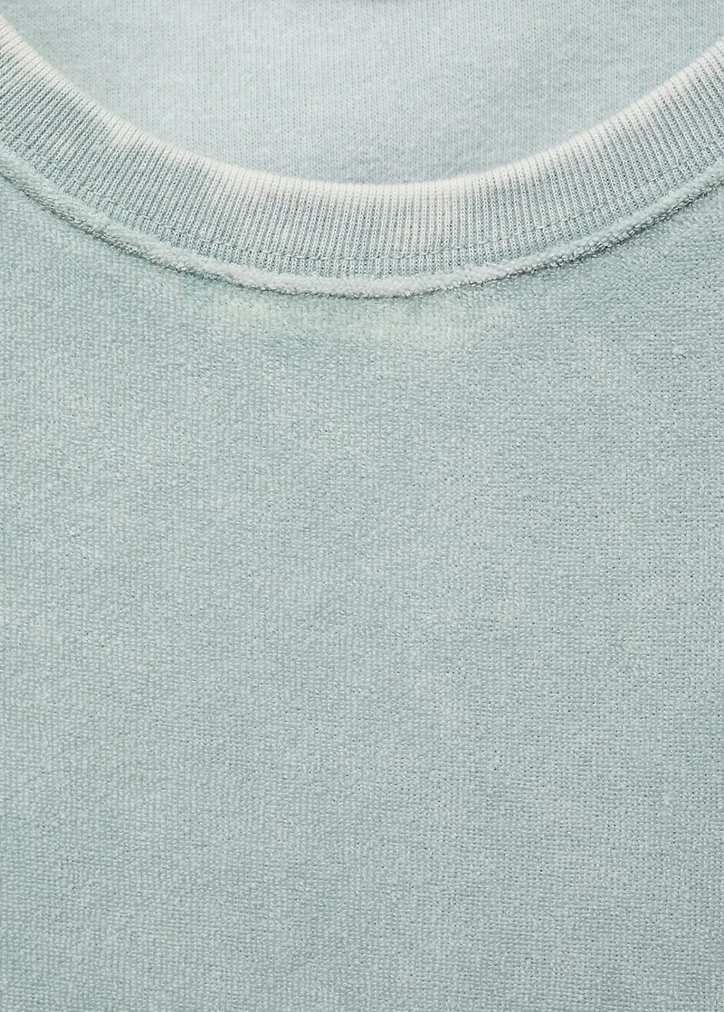 Overdyed terry cotton nightgown