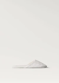 Embroidered cotton slippers