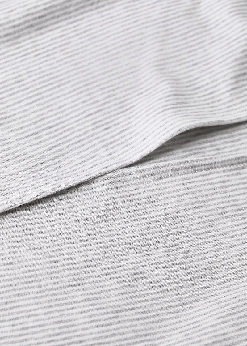 Cotton striped duvet cover for crib