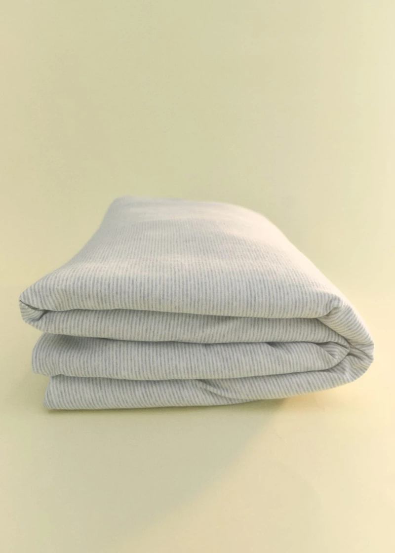 Cotton striped duvet cover for crib