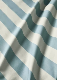 Cotton percale thick-striped duvet cover