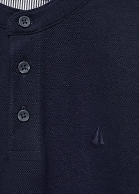 Mao collar polo shirt