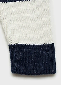 Striped polo-style sweater
