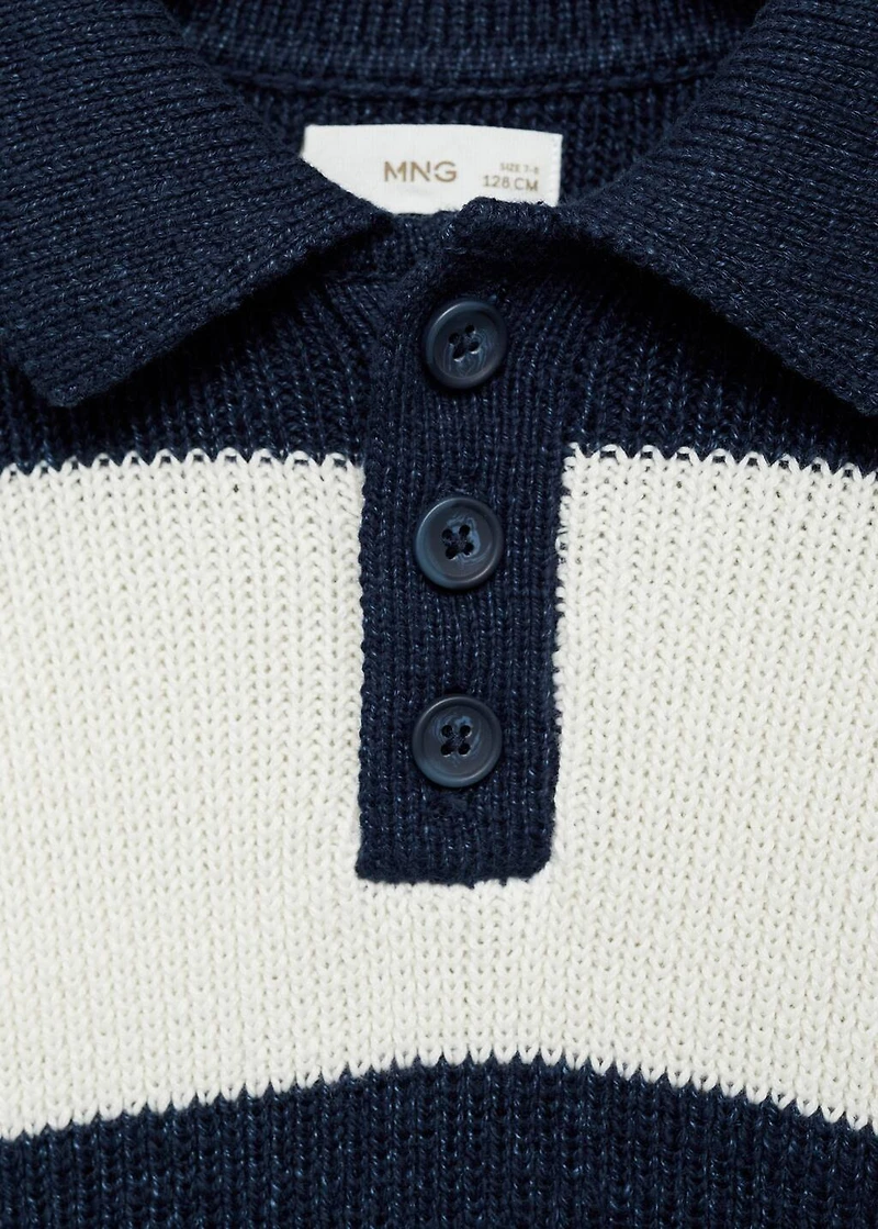 Striped polo-style sweater