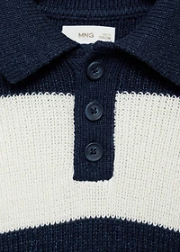 Striped polo-style sweater