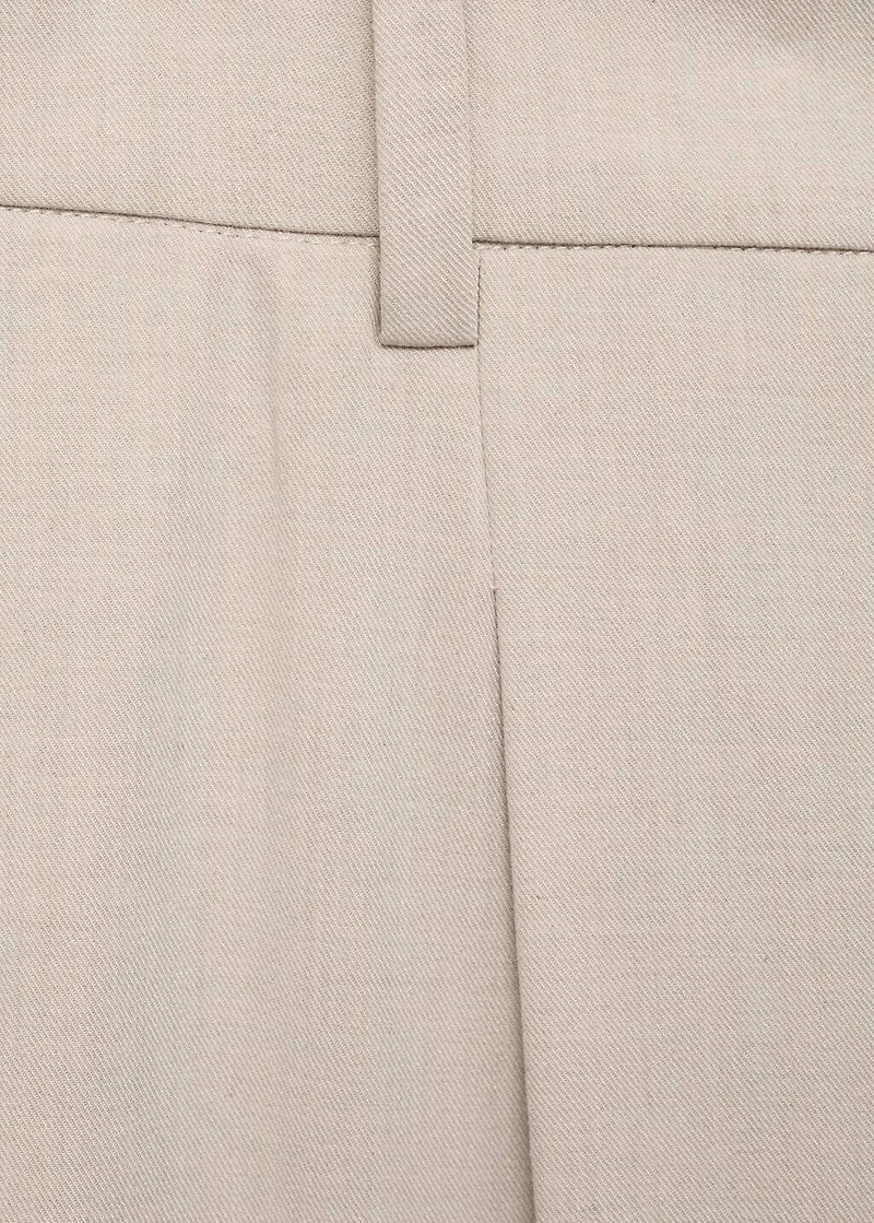 Straight-fit pleated pants