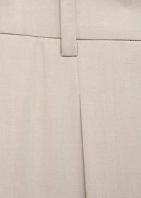 Straight-fit pleated pants