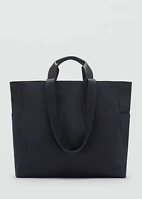 Cotton tote bag with pockets