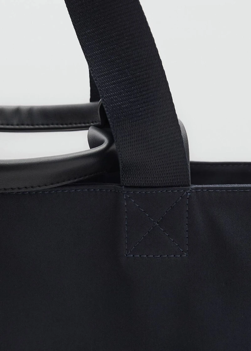 Cotton tote bag with pockets