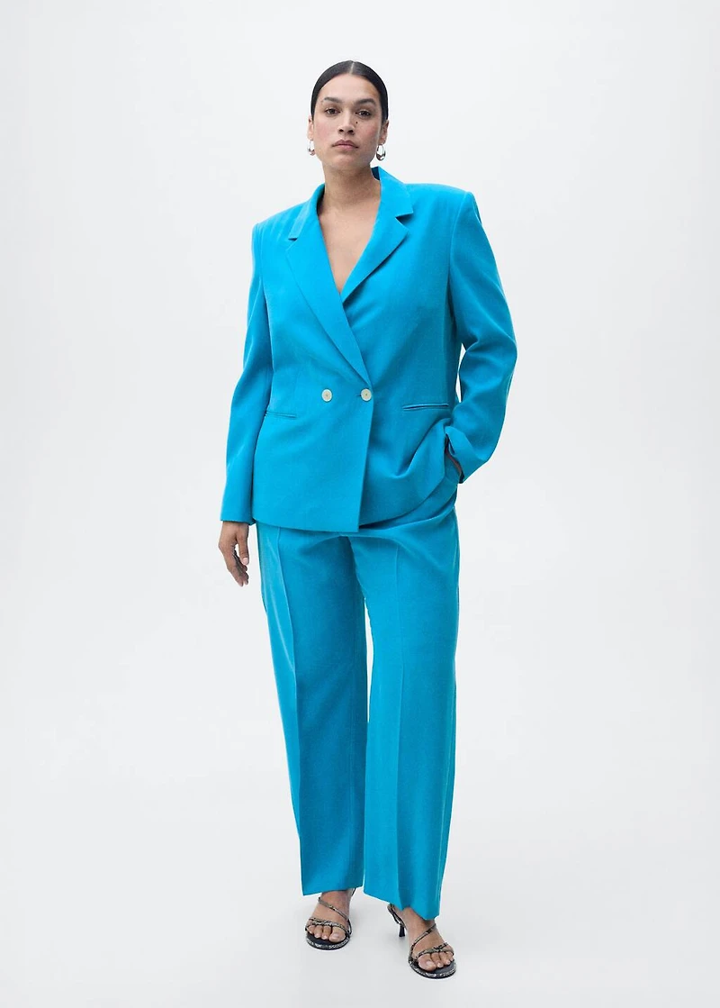 Straight-fit suit jacket