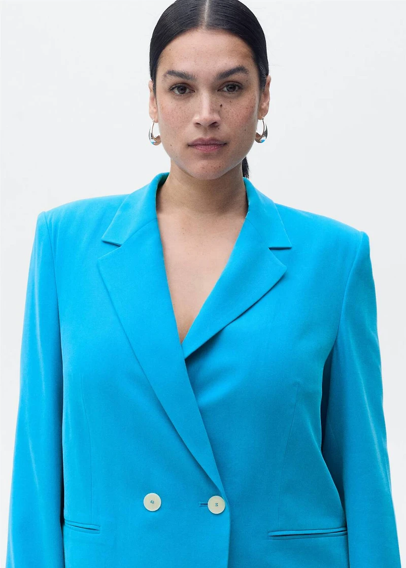 Straight-fit suit jacket