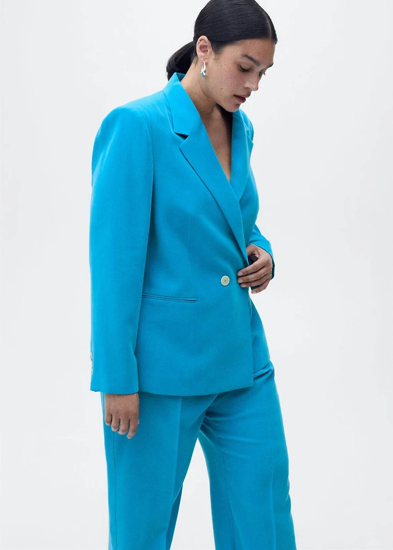 Straight-fit suit jacket
