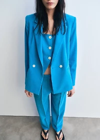 Straight-fit suit jacket