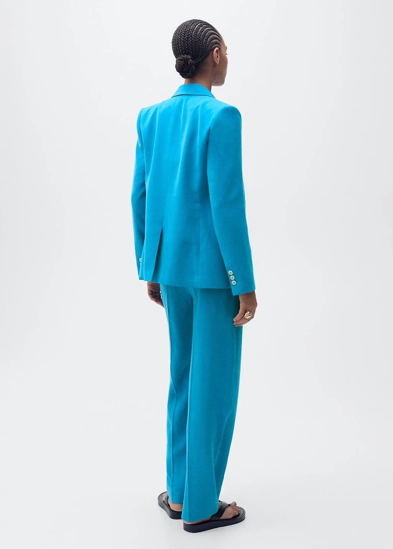 Straight-fit suit jacket