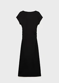 Midi-dress with draped detail