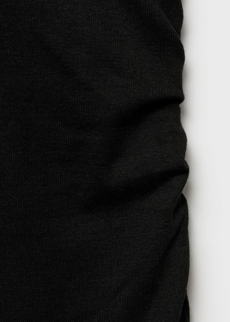 Midi-dress with draped detail