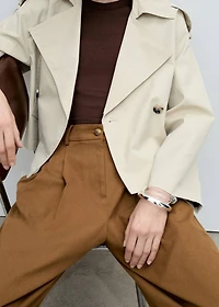 Wide leg pants cotton and lyocell blend
