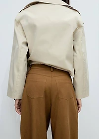 Wide leg pants cotton and lyocell blend