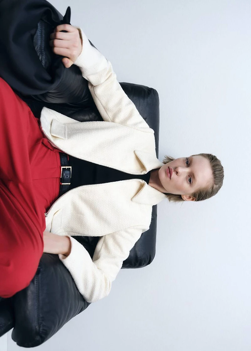 Cotton-blend jacket with lapel